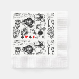 Cheshire Cat classic alice in wonderland mad Napkin
