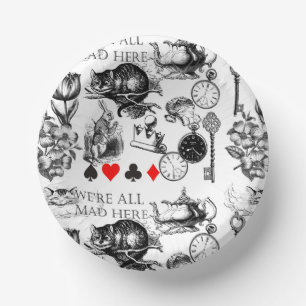 Cheshire Cat classic alice in wonderland mad Paper Plate