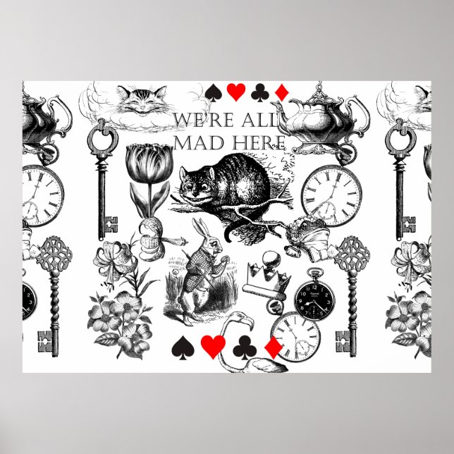 Cheshire Cat classic alice in wonderland mad Poster (Front)