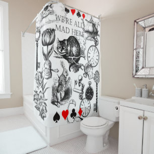 Cheshire Cat classic alice in wonderland mad Shower Curtain
