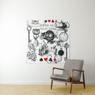 Cheshire Cat classic alice in wonderland mad Tapestry