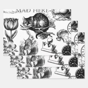 Cheshire Cat classic alice in wonderland mad Wrapping Paper Sheet