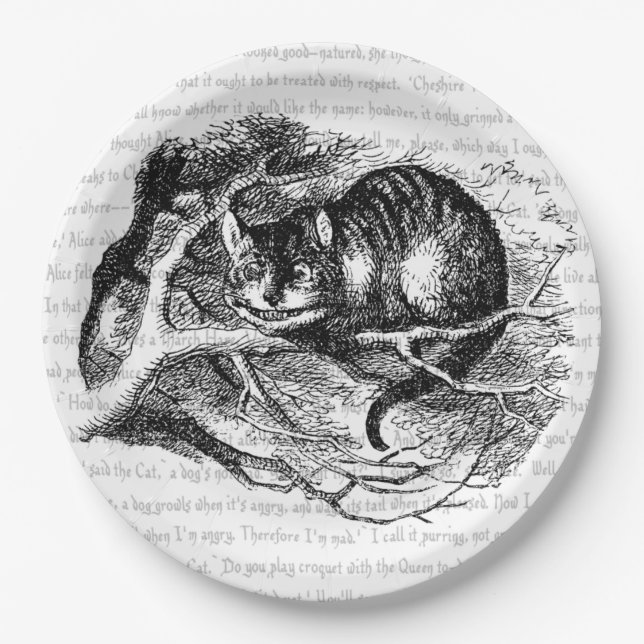 Cheshire Cat Paper Plate (Front)