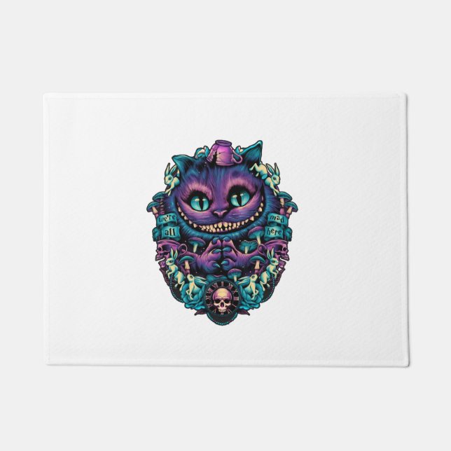 Cheshire Cat shirt Alice in Wonderland Graphic   Doormat (Front)