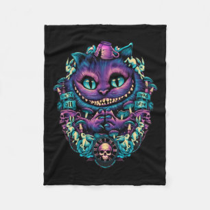 Cheshire Cat Shirt Alice In Wonderland Graphic Fleece Blanket