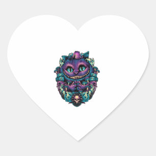 Cheshire Cat shirt Alice in Wonderland Graphic   Heart Sticker