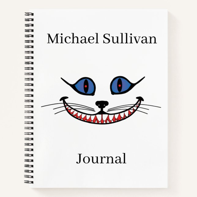 Cheshire Cat Smile  PERSONALIZE Notebook (Front)