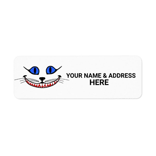 CHESHIRE CAT SMILE RETURN ADDRESS LABELS (Front)