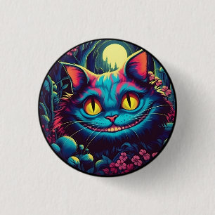 Cheshire Cat Smiling Alice in Wonderland  3 Cm Round Badge