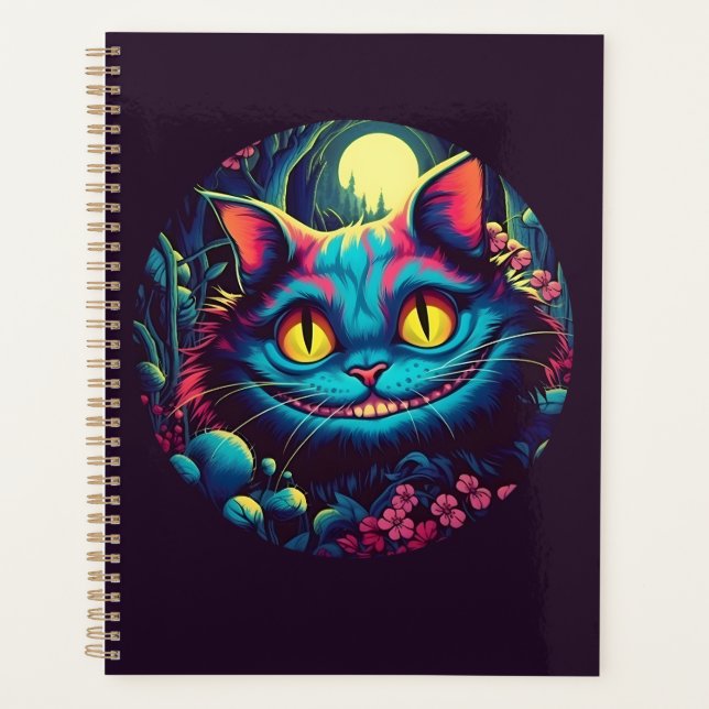 Cheshire Cat Smiling Alice in Wonderland  Planner (Front)