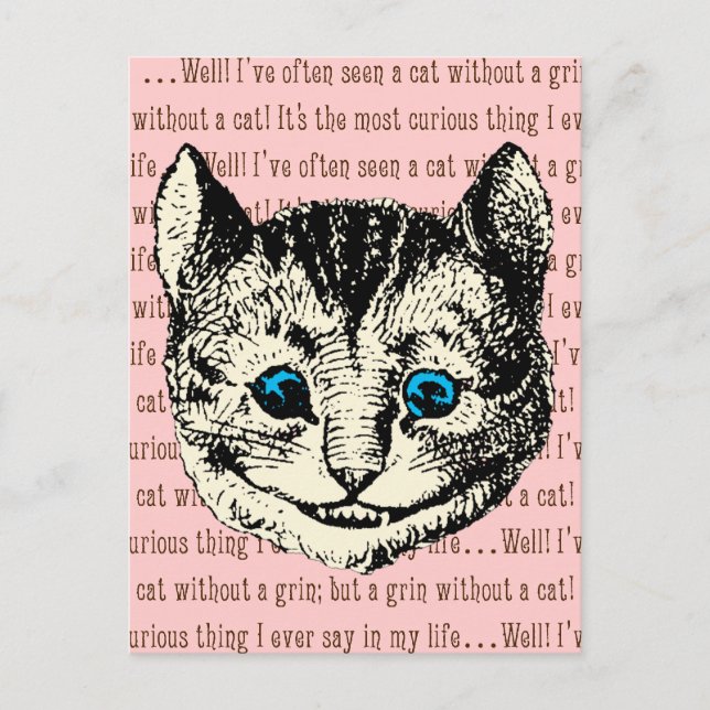 Cheshire Cat - Vintage Alice in Wonderland Postcard (Front)