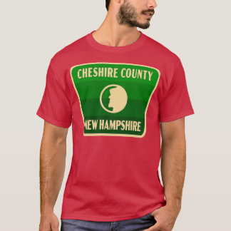 Cheshire County New Hampshire Retro Badge Green T-Shirt