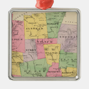 Cheshire County, NH Metal Tree Decoration