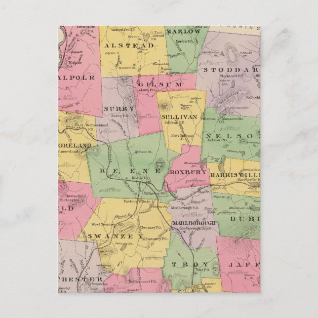 Cheshire County, NH Postcard (Front)