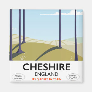 Cheshire, England travel poster Magnet
