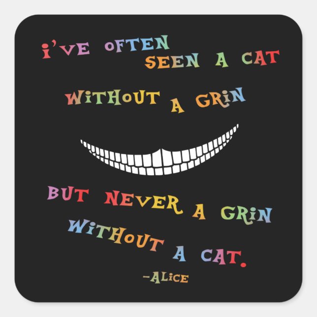 Cheshire Grin IV Square Sticker (Front)