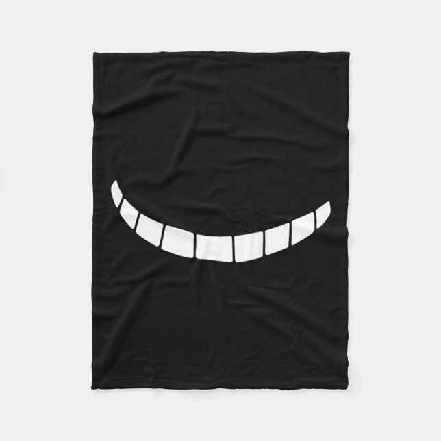 Cheshire Grinning Smiling Alice In Wonderland  Fleece Blanket (Front)