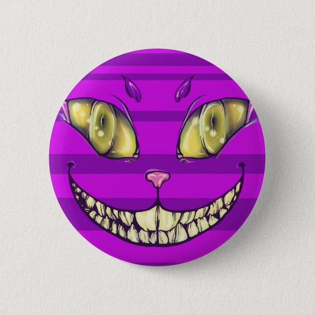 Cheshire Smile 6 Cm Round Badge (Front)