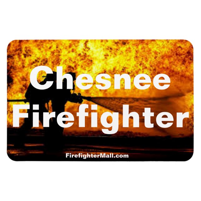 Chesnee Firefighter Flames flexible magnet (Horizontal)