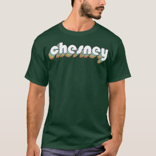 Chesney Retro Rainbow Typography Faded Style T-Shirt