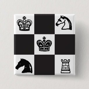 Chess 15 Cm Square Badge