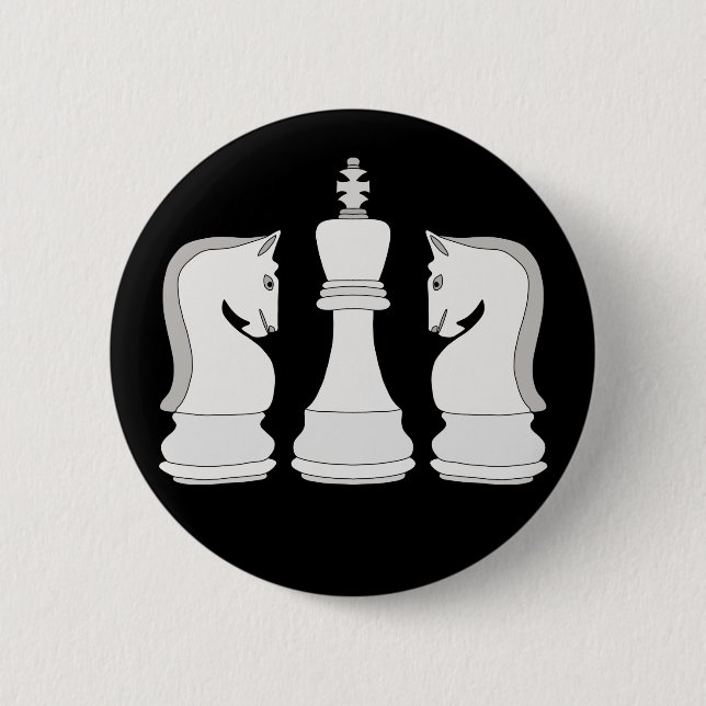 Chess 6 Cm Round Badge (Front)