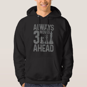 Chess Always 3 Moves Ahead Vintage Chess Player Hoodie