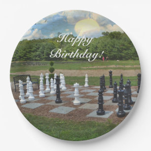 Chess Anyone Happy Birthday Paper Plate