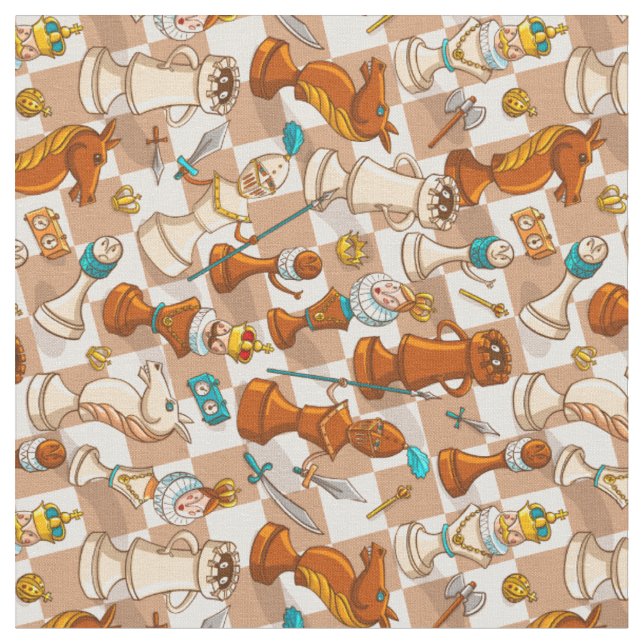 Chess battle fabric (Close Up)