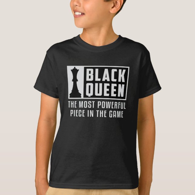 Chess Black Queen Chess Board Checkmate Board Gift T-Shirt (Front)