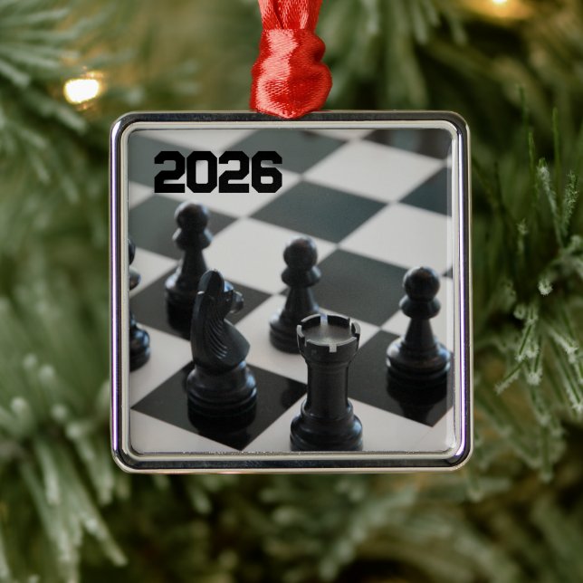 Chess Board and Pieces Ornament (Tree)
