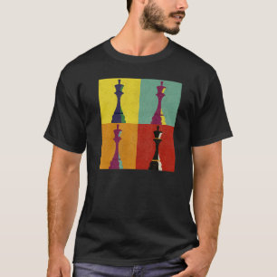 Chess Board Game Piece King Checkmate Pop Style T-Shirt
