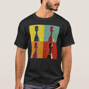 Chess Board Game Piece Pawn Checkmate Pop Style T-Shirt
