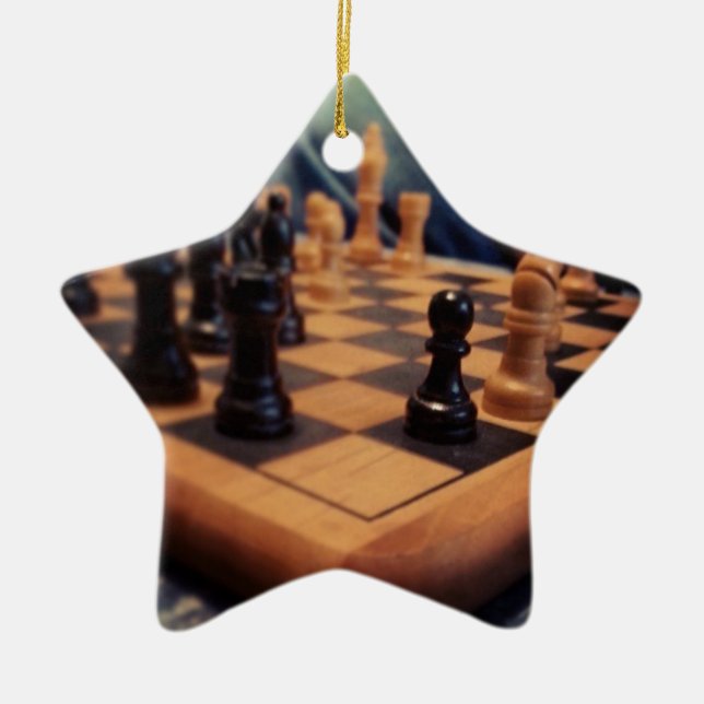 Chess Board Gift item Ceramic Tree Decoration (Front)