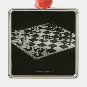 Chess Board Metal Tree Decoration