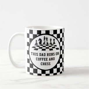 Chess Board & Pieces Game Father's Day Dad Gift Coffee Mug