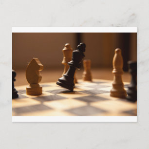 Chess board postcard