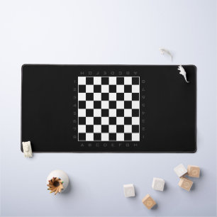 Chess board print desk mat for home of office