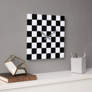 chess board square wall clock