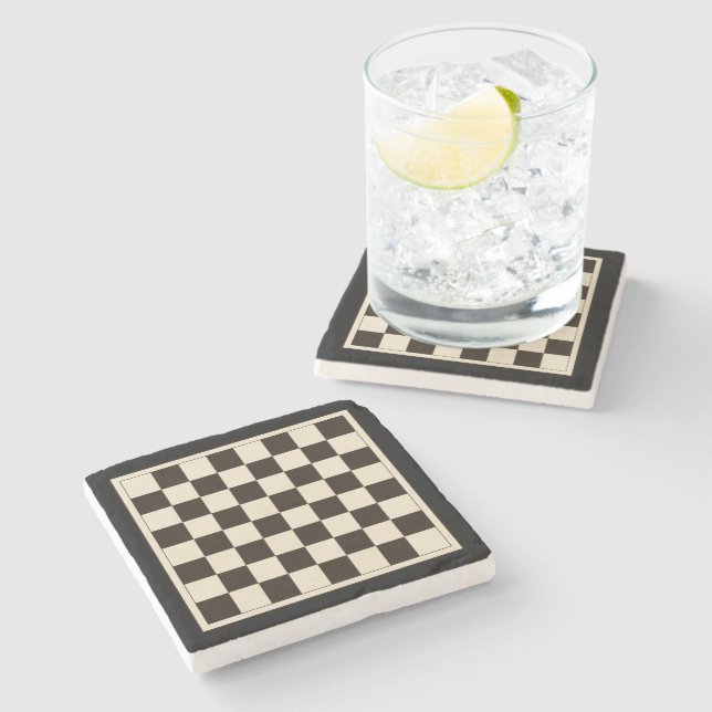 Chess Board Stone Coaster (Side)