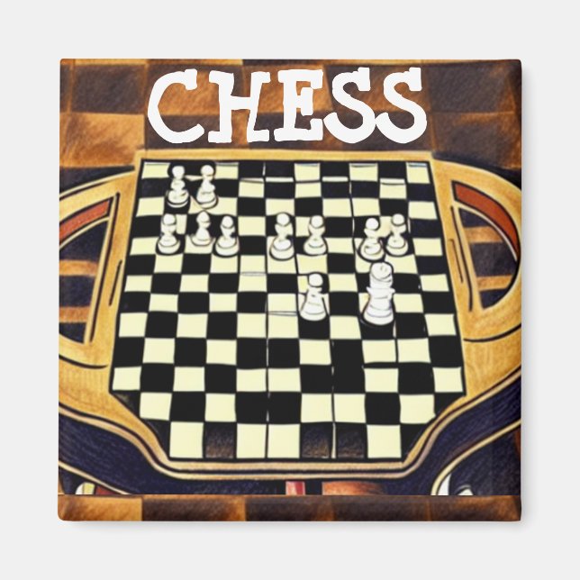  CHESS BOARD STYLE MAGNET (Front)