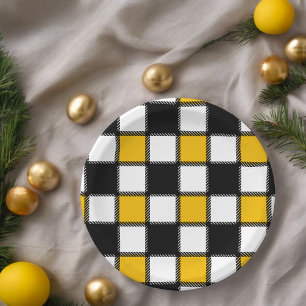 Chess Board Style Paper Plate