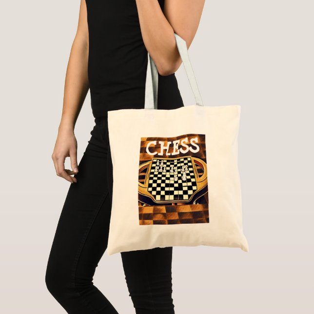  CHESS BOARD STYLE TOTE BAG (Front (Product))