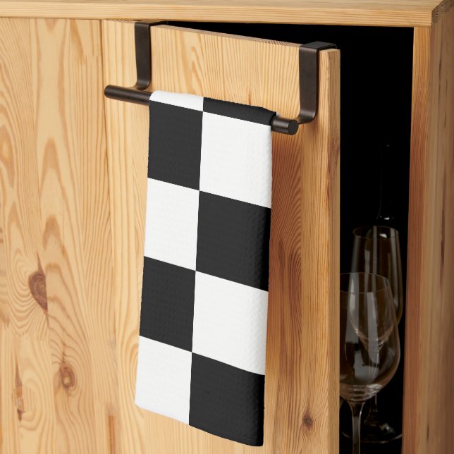 chess board tea towel (Thirds Fold)