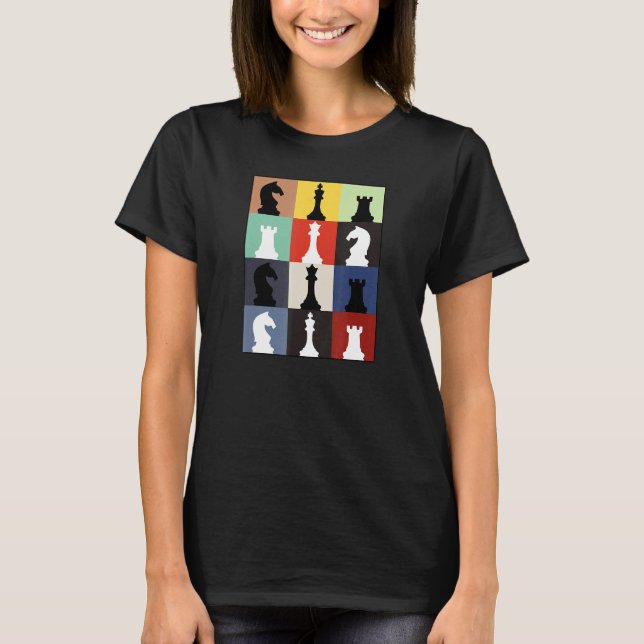 Chess Board Tee Game Humour Set Player Chess (Front)