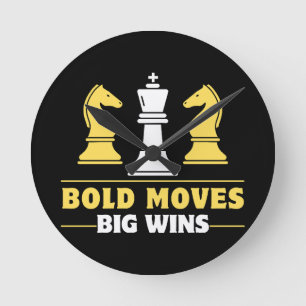 Chess - Bold moves, big wins Round Clock