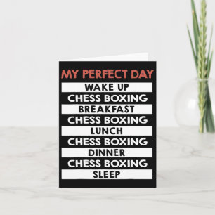 Chess Boxing My Perfect Day Player Day Routine Card