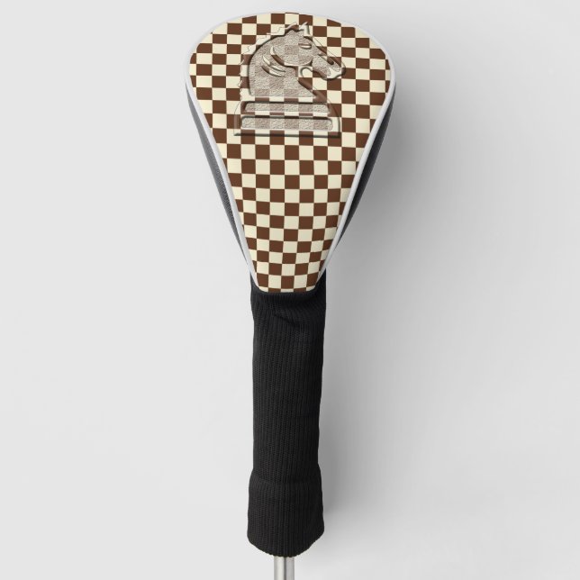 Chess Brown-Beige #1 Golf Head Cover (Front)