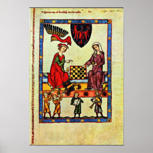Chess,  By Meister Der Manessischen Liederhandsch Poster