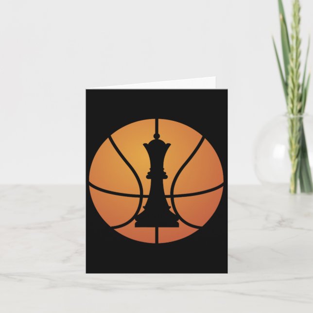 Chess Bysketbyll Gift Fun For Game Board King Chec Card (Front)